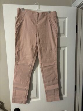 Anne Klein Blush Pink Cropped Ankle Pants